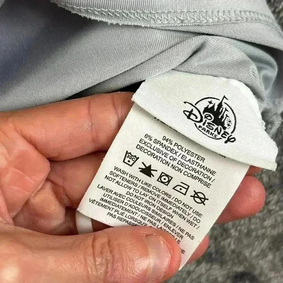 Nike Golf Dri-Fit Mickey Mouse Disney Parks Men's Polo Sz L Striped Yellow Gray - Picture 6 of 11